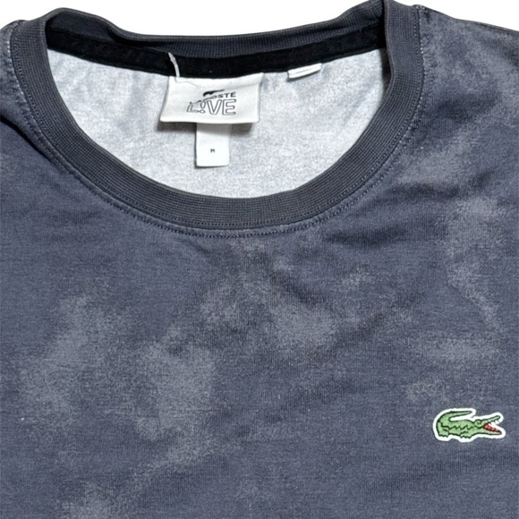 LACOSTE - Men’s Live Loose Fit Tie-Dye Cotton Jersey T-Shirt : Dark Grey, Medium - Picture 5 of 5